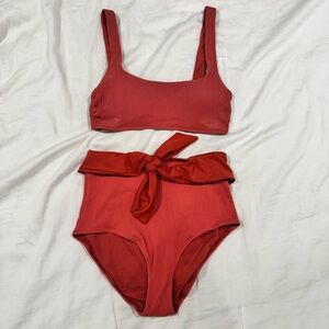 Aerie Coral Swimwear Set